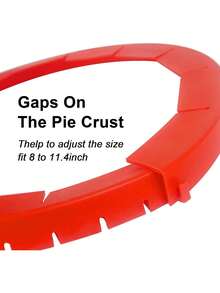 1pc Adjustable Silicone Pie Crust Shield,Pie Ring Crust Bake Protector Pie Cover,Adjustable Pie Crust Shield Silicone Pie Protector,Pie Ring Crust Bake Protector Pie Cover,Adjustable Pie Crust Protective Pad,Non Stick,Suitable For 8-11 Inch Pies,Pizzas,Tarts,And Pancakes - Multicolor - View 7