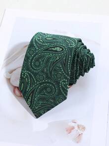 1条男士时尚复古腰果图案领带，百搭，适合休闲、派对、节日、送礼等场合 - 彩色 - 查看 7