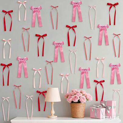 Bow Wall Decor, Suitable For Bow Birthday Decoration, Bow Party Decoration, Bachelorette Party, Bridal Shower, Engagement, Wedding Backdrop, Baby Shower Photo Wall, Bow Theme Background, Gender Reveal Photoshoot