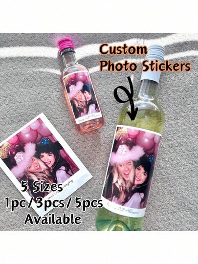 Personalized Photo Stickers, Wine, Champagne Label Gifts, Customized Photo Labels, 21st Birthday Gifts, Suitable For Birthdays, Bridesmaids, Anniversaries, Various Parties, Bridal Engagements, Couple Gifts