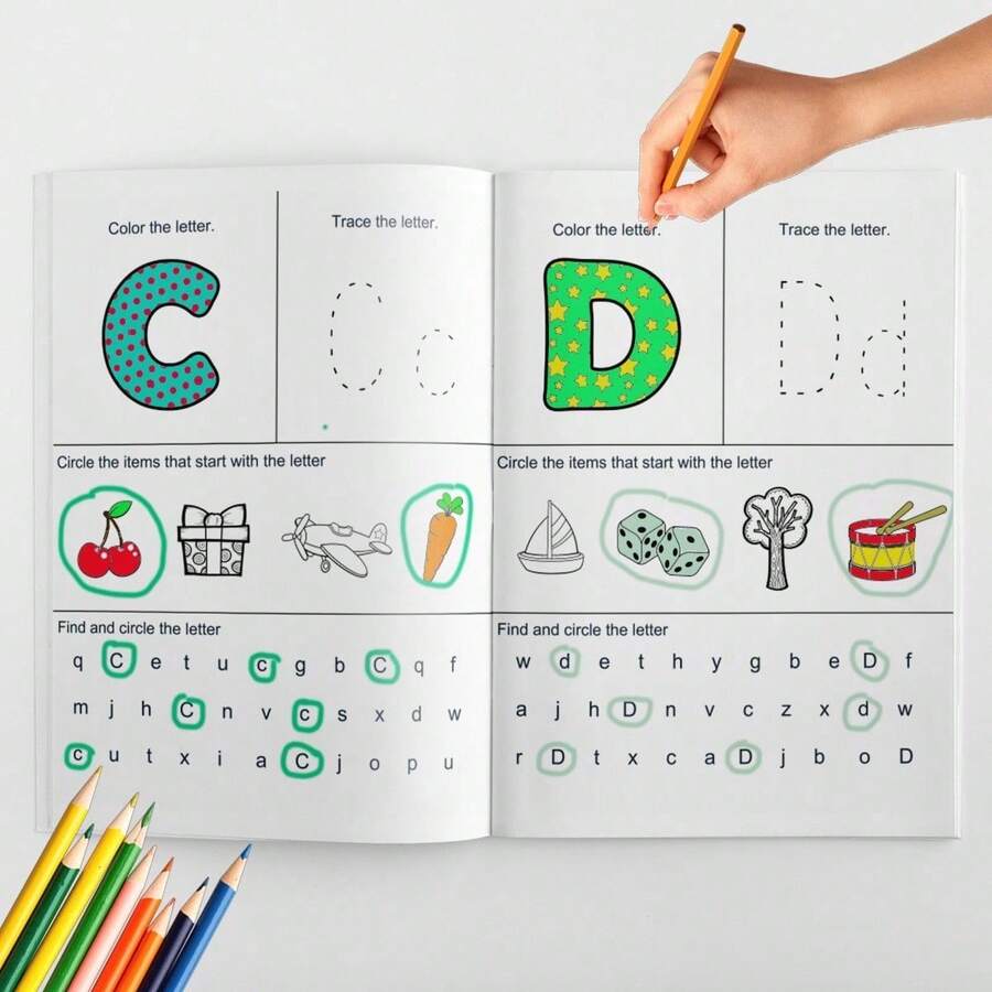 English Alphabet Activity Book – Fun Letter Tracing And Coloring Pages With Simple Word Games For Screen-Free Reading Play Creative Writing Fun And Relaxed Storytime - 字母練習冊 - 查看 1
