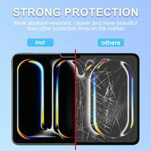 3片装屏幕保护膜，兼容iPad 5/6/7/8/9代（10.2/10.5英寸）、Air 1/2/3/4/5代（10.9英寸）、Mini 1/2/3/4/5/6代、Pro 11代（1/2/3代，9.7英寸）、Pro 12.9英寸（2015-2024-2025款，A16/10代），钢化玻璃膜，适用于iPad系列 - 清晰屏幕保护，日常防护，办公、居家皆宜，iPad屏幕保护膜，iPad配件，防水、防震、防刮、防指纹，全覆盖 - 無色 - 查看 2