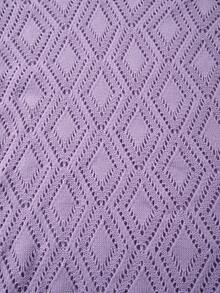 Camiseta de punto de manga corta con cuello polo, diseño elegante de nicho, patrón de cuadrícula de diamante sólido minimalista y holgado, para hombre, versátil para ir al trabajo, primavera/verano - Morado - Ver 5