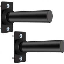 Wall Mounted Weight Plate Rack - Fits 1 Inch/2 Inch Weight Plates And Protective Pads, Wall Mounted Dumbbell Plate Storage Rack - Black - View 4