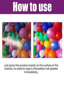DOWMOO 1瓶/30毫升气球光泽喷雾，气球喷雾，气球表面纹理光泽抗氧化持久闪亮喷雾，情人节送给男朋友/女朋友的礼物 - 彩色 - 查看 8