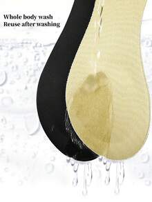 1 par de plantillas antideslizantes y ajustables de 3/4 de longitud para mujeres, insertos de tela transpirable y suave para tacones de moda y sandalias de verano - Beis - Ver 5