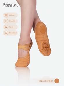 DonsGirl 1 Pair High Elasticity Tight-Fitting Professional Ballet Shoes, Also Suitable For Modern Dance, Classical Dance And Yoga - Mocha Brown - View 6