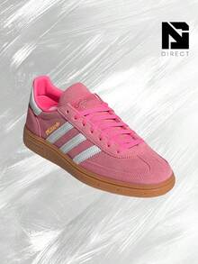 Adidas Handball Spezial Lucid Pink White (Women's)-Women's Lifestyle Sneakers – Shoes For Woman-Vintage-Spring & Summer-Inspired Running Shoes, Shock-Absorbing Comfort, Gym To Streetwear Casual Wear-Easter Gift-JI2654 - Lucid Pink/Footwear White/Gold Metallic - 查看 2