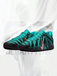 Nike Ja 3 Scratch 3.0– Men's Lifestyle Sneakers – Shoes For Man -Vintage-Spring & Summer-Inspired Running Shoes, Shock-Absorbing Comfort, Gym To Streetwear Casual Wear-Mother's Day Gifts-Father's Day Gift–HF2794 300 - Xanh Turbo/Đen/Trắng/Đỏ University - Xem 2