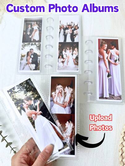 Spersonalizowany album ze zdjęciami, spersonalizowany album pamiątkowy ze ślubu, nowożeńcy, panna młoda i pan młody, zaręczone pary, rocznica, romantyczna pamiątka z ceremonii ślubnej, album do przechowywania zdjęć