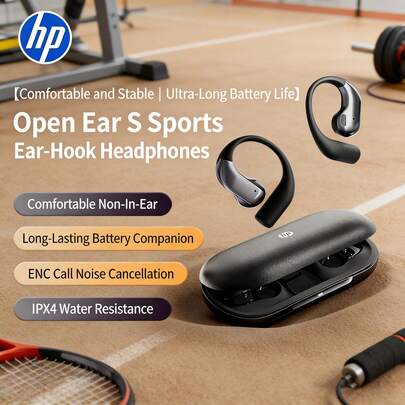 HP Open Ear S 掛耳藍牙耳機 藍牙 6.0 高速傳輸 穩定連線低延遲 全機型通用 立體聲還原 骨傳導概念開放式聆聽 運動辦公日常通用