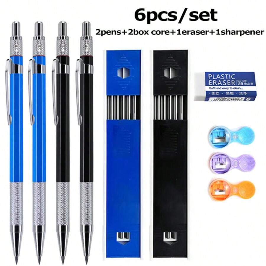 [Juego de lápices mecánicos] Lápices mecánicos 2B de 2.0 mm para arte, bocetos, diseño, dibujo, escritura y manualidades - Conjuntos - Ver 1