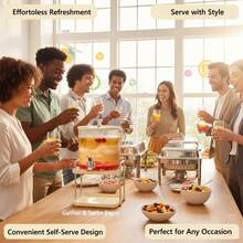 New Luxury Cold Water Dispenser With Faucet, Large Capacity Household Fruit Tea Cold Water Bucket, Picnic Set - Multicolor - View 5