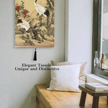 Prints Chinese Scroll Hanging Japanese Wall Art Decor Home - Longevityislikeapinecrane - View 6