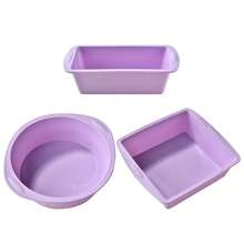 Keidason 3pcs Silicone Baking Set - Round & Square Cake Molds, Non-Stick Bread Molds Suitable For Pizza, Heat Resistant & Easy To Clean - Holiday Baking Tool Set - Multicolor - View 15