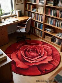 1件装现代花卉图案装饰地毯,卧室装饰,小地毯,地毯,家居装饰,客厅地毯,客厅小地毯,卧室地毯,客厅家居装饰,户外地毯,可水洗地毯,毛绒地毯,厚地毯,蓬松地毯,厚绒地毯,秋冬季地毯 - 彩色 - 查看 3