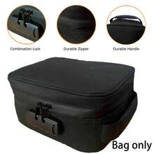 Smell Proof Bag | Smell Proof Stash Box With Combination Lock | Portable Travel Storage Case For Your Accessories | Gift For Men/Women - Gray - View 4