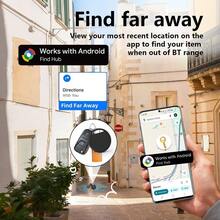 RSH 4 Packs Smart Tag For Android, Smart Tracker Anti-Lost Locator Works For Android Find Hub App(System Requirements Android 9+), Precise Positioning Locator Luggage Tracker, For Key Wallet Bag Finder, Family Sharing&Privacy Protection - Black - View 7