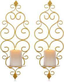 Applique da parete portacandele - 2pz - Visualizzare 10