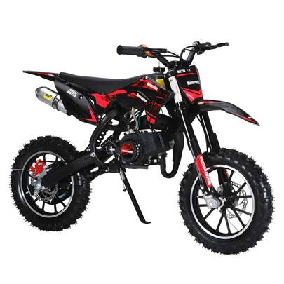 Mini Dirt Bike, 49CC 2-Stroke Gas Powered Motorcycle With Off-Rode Tire, Front Rear Disc Brakes, Shock Absorption Pocket Motorbike, Up To 25 Mph, Max Load 330 LBS