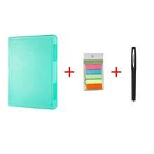 Minimalist Desktop Document File Box, Transparent Plastic Receipt Organizer Box, Office Supplies - Green - View 10