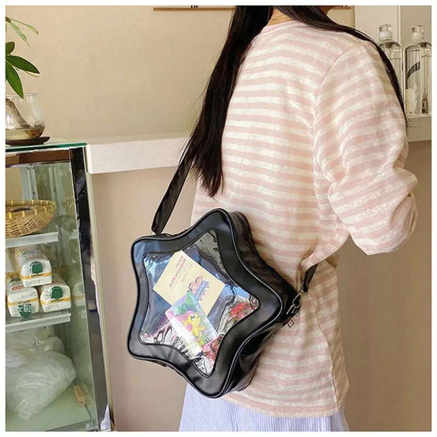 Cute Kawaii Ita Bag Original Anime Five Pointed Star Two-Dimensional Crossbody Street Fashion Ulzzang Shoulder For Girls - 白色 - 查看 1