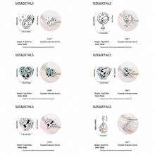 1串镀银母亲节心形珠子，适用于3毫米原创手链项链DIY吊坠制作，女士日常礼物、生日派对节日赠品 - 彩色 - 查看 2