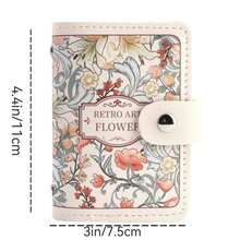 Floral Oil Painting Style Card Holder For Women, Retro Design, Multi-Slot Card Holder For Bank Cards And ID Documents, Large Capacity, Compact And Portable/Mini, PU Leather, Transparent Card Slots, Snap Clasp Design, Artistic And Natural Style, Essential For Business Trips, Travel, Daily Commute, And As A Gift. High-End Design, Unique Features, Stylish And Lightweight.Mother's Day,Mom,Mother's Day Gift,Flower,Jewelry,Mother's Day Decorations,Mother's Day Party Supplies,Women,Pink,Gift Set - 伊甸花眼鏡 - 查看 4