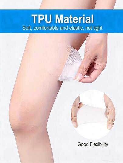 50/30 piezas Bandas antifricción invisibles para muslos, protectores de pierna de alta elasticidad para fitness, previenen la fricción y el enrollamiento, cinta antifricción para la piel, almohadillas antifricción para el interior de los muslos, cinta antifricción corporal invisible, adecuada para deportes al aire libre de primavera/verano