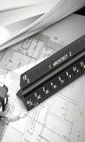 12" Architectural Scale Ruler Aluminum Architect Scale Triangular Scale Ruler For Architects, Draftsman, Students And Engineers, Black - ColorA - View 7