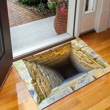 1pc Realistic 2D/3D Optical Illusion Black Hole Crack Floor Mat - Illusion 3D Cave Effect, Durable Easy-Clean Suitable For Indoor/Outdoor Use, Modern Optical Illusion For Home Entrance,,, Bedroom - Low- Fiber Design For Birthday Anniversaries, Valentine's Day, Thanksgiving, Christmas, Halloween, Wedding, New Year Gifts.Ideal Gifts For Her, Him, Family Members, Boyfriends, Girlfriends, Fathers, Mothers, Lovers, Daughters, Sons, Grandfathers, Grandmothers, Friends, Classmates, And Pets.Suitable For Car, Bedroom, Living Room, Office, Bedroom Decor, Indoor And Outdoor Decorative Mat, Fall Decor, Fall Decorations For Home, Christmas Party Theme Mat, Christmas Decor, Office Decoration. - 亮色6 - 查看 7
