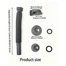 1pc Flexible Tub Drain Low Profile 1 1/2 P Flexible Trap Bathtub Shower Sink Drain Pipe Extension Hose Freestanding Tub For Bath Bathtub Washbasin - A - View 8