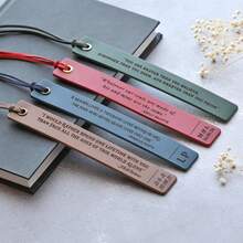 Customized Leather Bookmarks, Personalized Bookmarks, Gifts For Book Lovers, Book Enthusiasts, Her, Bridesmaids, Personalized Bookmarks, Wedding Gifts, Teacher Gifts - Multicolor - View 4