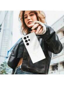 适用于 Galaxy S25 Ultra S24 Ultra S23 Ultra S22 Plus S21 FE 的磁吸充电手机壳，也适用于 Galaxy A16 A56 A15 A55 A14 A54 的透明亚克力超薄保护套 - 無色 - 查看 6