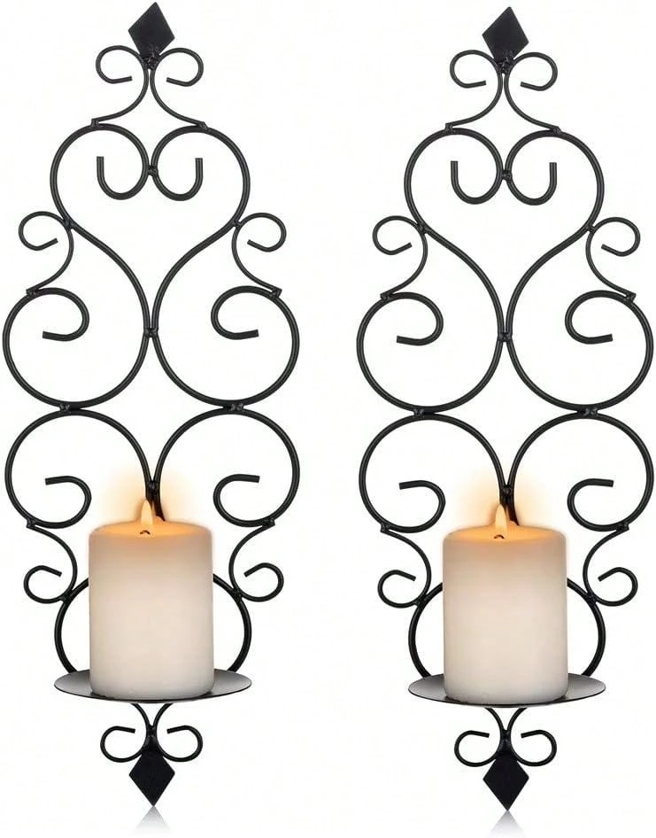 Applique da parete portacandele - 2pz - Visualizzare 1