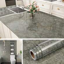 Papel Marmol Adhesivo Muebles 40CMX5M Cubierta de Granito Vinilo para Cocina y Baño Encimera Rollo - 15,8 x 197 pulgadas - Ver 1