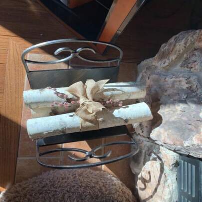 Mountain Goods Decorative Indoor Log Rack Heavy Duty Iron With Antique Bronze Finish Perfect Size For Indoor Use Pre Assembled Decorative Log Holder Design And Finish