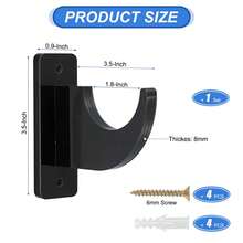 Sword Wall Mount Holder, 1 Set Acrylic Display Hanger Wall-Mounted Sword Stand Display For Sword Wall Bracket, Black - Multicolor - View 9
