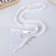 Wedding Lasso Rope, Handfasting Cord With Moon Pendants Hanging Decor Party Favor - White - View 3