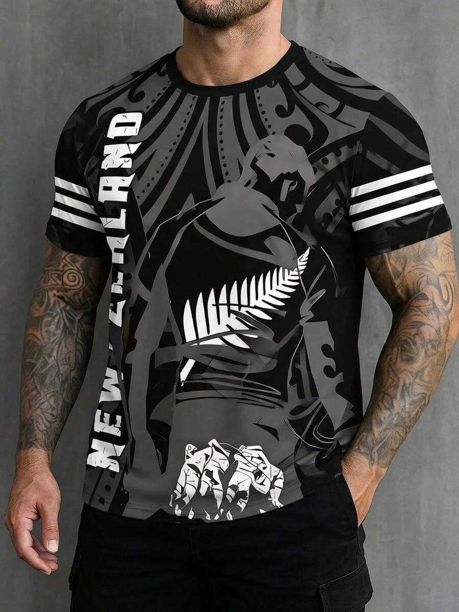 Áo thun nam tay ngắn cổ tròn mùa hè, kiểu dáng thoải mái và đa năng, phù hợp mặc hàng ngày. - Nhiều màu - Xem 1