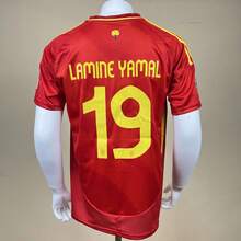 Spain National Team 2024 Euro Cup Home Jersey (No. 19 Ramin Yamal Edition), Is The Iconic Shirt Worn By Spain's Rising Star At The Euro Cup. - default - 查看 1