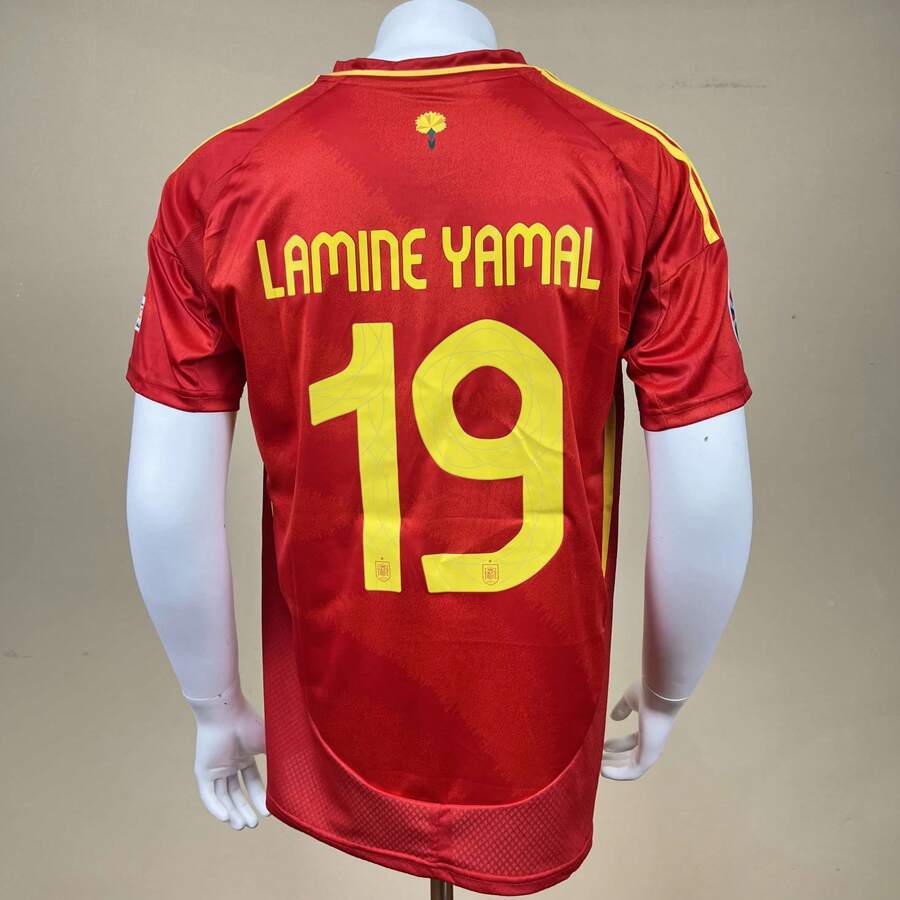 Spain National Team 2024 Euro Cup Home Jersey (No. 19 Ramin Yamal Edition), Is The Iconic Shirt Worn By Spain's Rising Star At The Euro Cup. - default - 查看 1