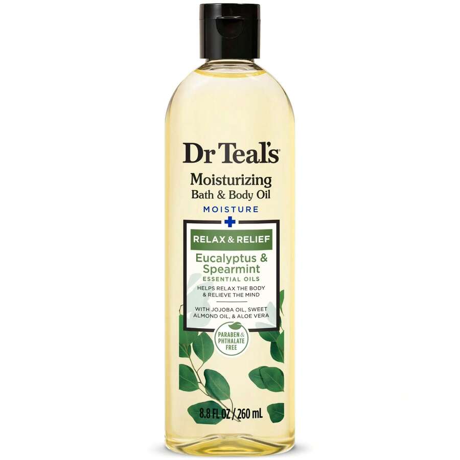 Dr Teal's Soothing Eucalyptus & Spearmint Moisturizing Bath & Body Oil - 8.8 Fl Oz - 尤加利 - 查看 1