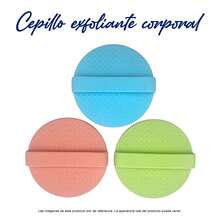 Cepillo Exfoliante Corporal Silicona Multiusos Masaje Cerdas Suaves Forma Circular Ergonómica Banda Agarre Rosa Verde Azul Baño Ducha - Verde - Ver 6