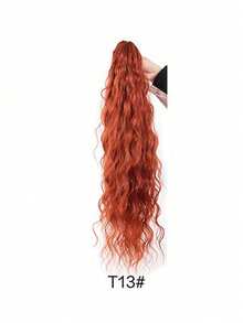 26-Inch Water Ripple Curly Wig Ponytail, Synthetic Ponytail, High-Temperature Silk, Suitable For Women To Wear When Going Out Or Attending Parties - Multicolor - View 22
