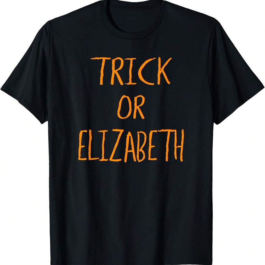 Camiseta de Halloween de Trick Or Elizabeth - Negro 1 - Ver 1