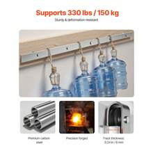 Kit de Herrajes para Puerta Corrediza de Granero 1,5 m Riel de Acero al Carbono para Una Sola Puerta Ancho Máximo de 762 mm Espesor de 34,92-44,45 mm Carga de 150 kg para Hogar, Plata Mate - 76,2 centímetros - Ver 2