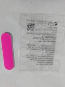 24pcs Medium Length Square Nail Stickers, Floral & Rhinestone Design, Cute Countryside Style, Versatile, Spring/Summer, Includes 1 Nail File & 1 Nail Gel - Multicolor - View 5