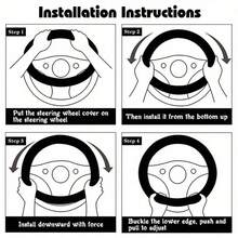 1pc No Lining Bubble Fur Steering Wheel Cover, Wool Fur Hand Wrap, Warm Universal Autumn & Winter Car Steering Wheel Cover, Steering Wheel Cover, Steering Wheel Cover, Auto Accessories, Steering Wheel Cover - Wave - View 10