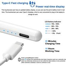 FCV 适用于 iPad（2018 年及之后机型）的触控笔，支持防误触和倾斜功能，USB-C 快速充电，兼容 iPad 6-10、iPad Pro 11/12.9 英寸/M4、iPad Air 3/4/5/6、iPad Mini 5/6。[内置 90 mAh 锂电池，不具备磁吸充电功能] - 彩色 - 查看 6